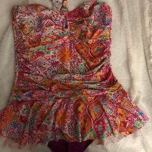 CHAPS ONE PIECE BATHING SUIT